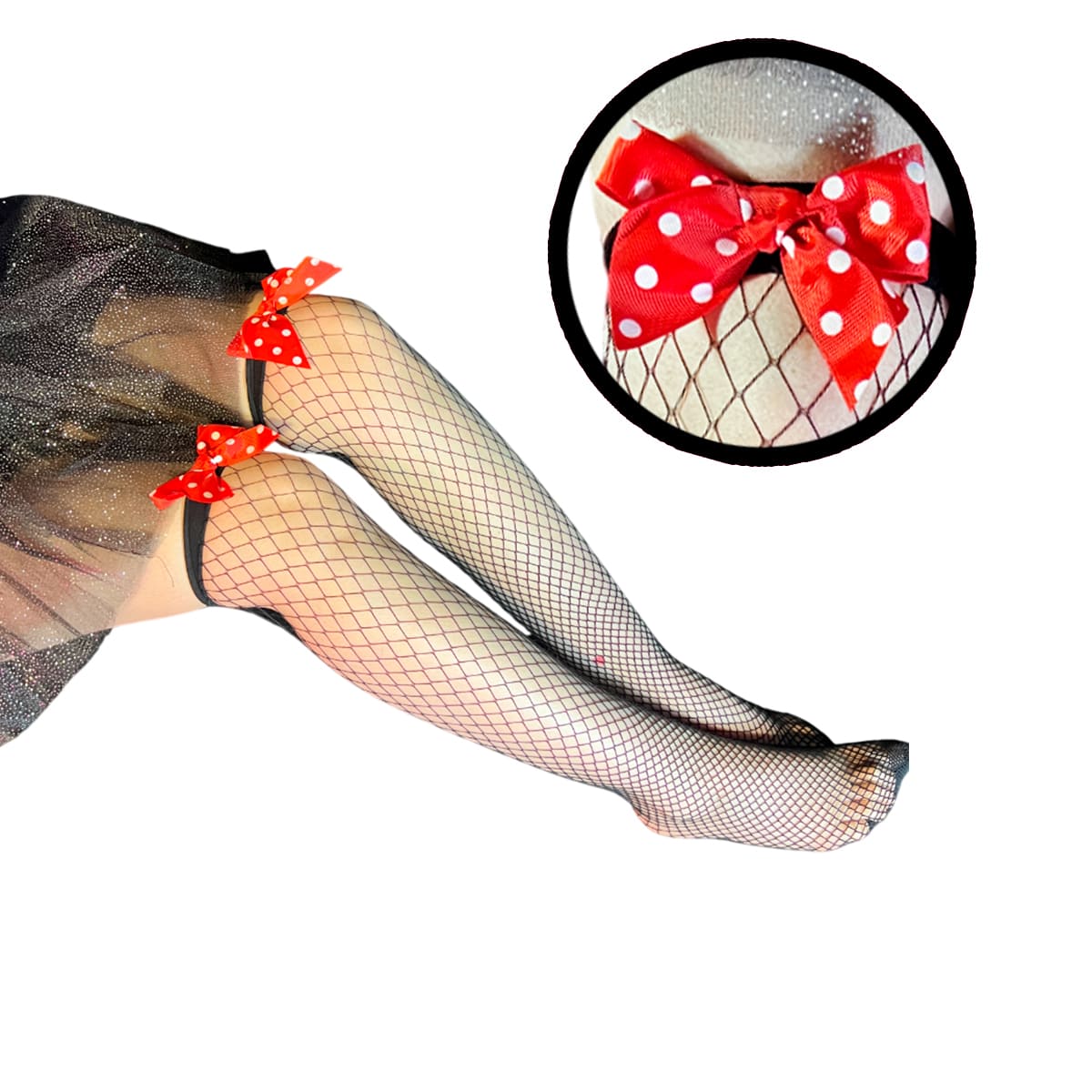 Miniatura 4 de Medias de Red Lazo Rojo Lunares WW1012-3